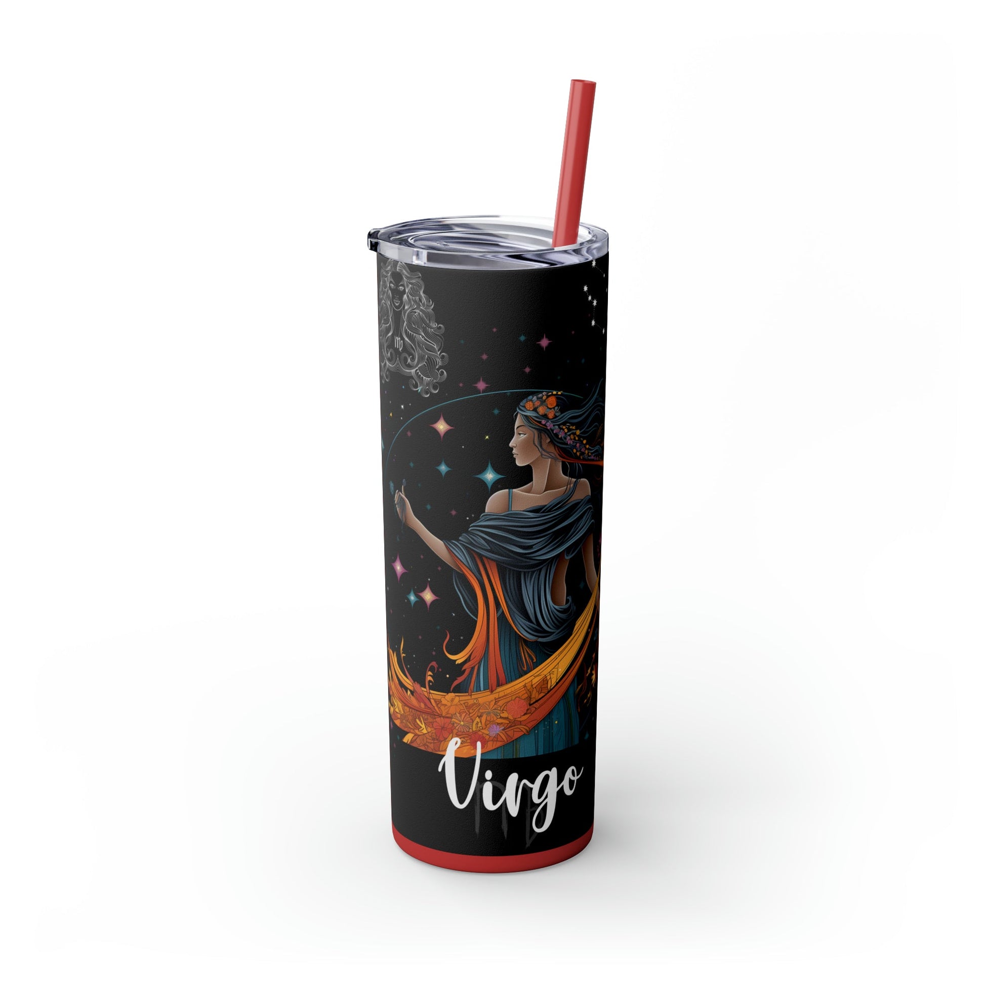 Virgo Nutrition Facts Skinny Tumbler with Straw, 20oz - Moon & Starr Handcrafted Jewelry && More!