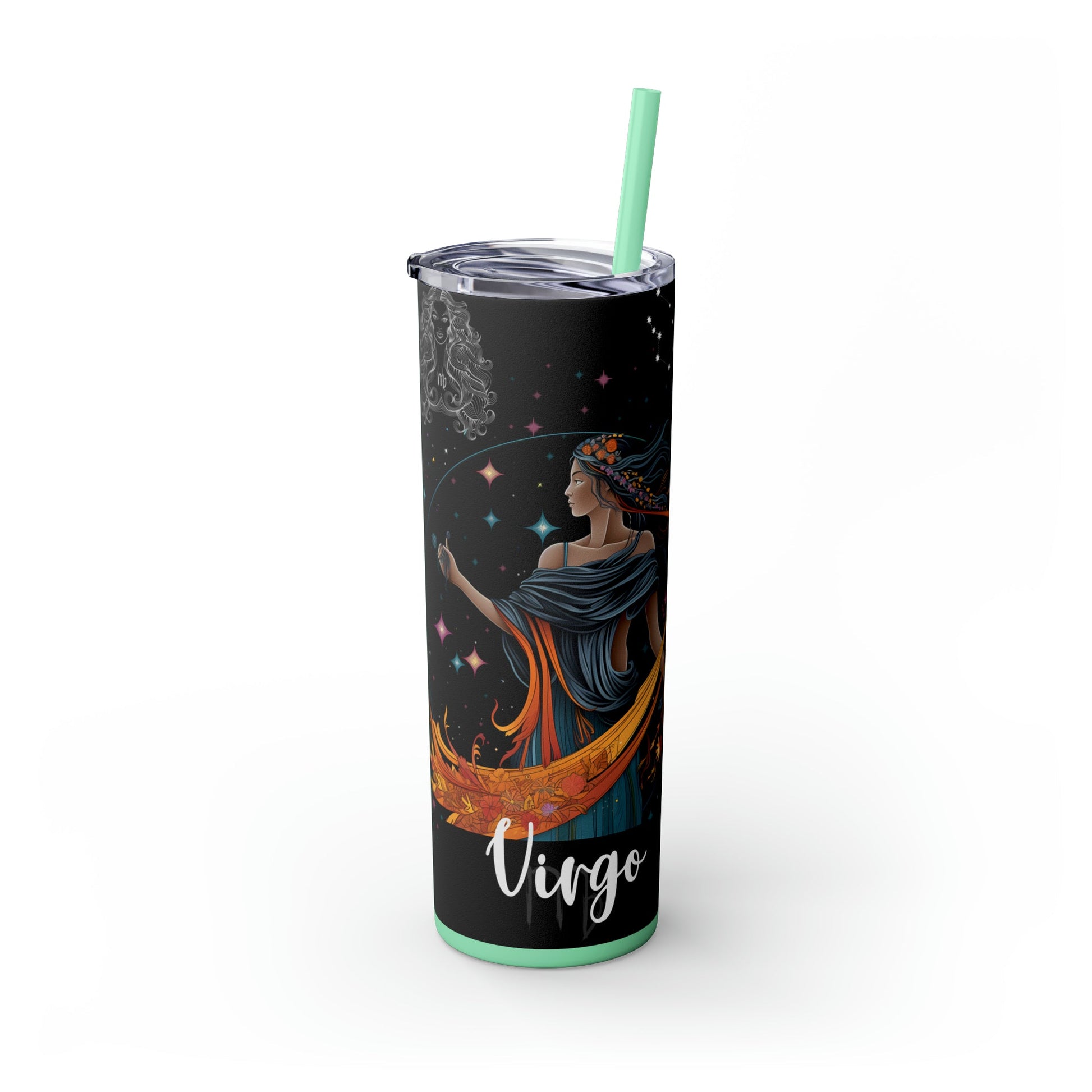 Virgo Nutrition Facts Skinny Tumbler with Straw, 20oz - Moon & Starr Handcrafted Jewelry && More!