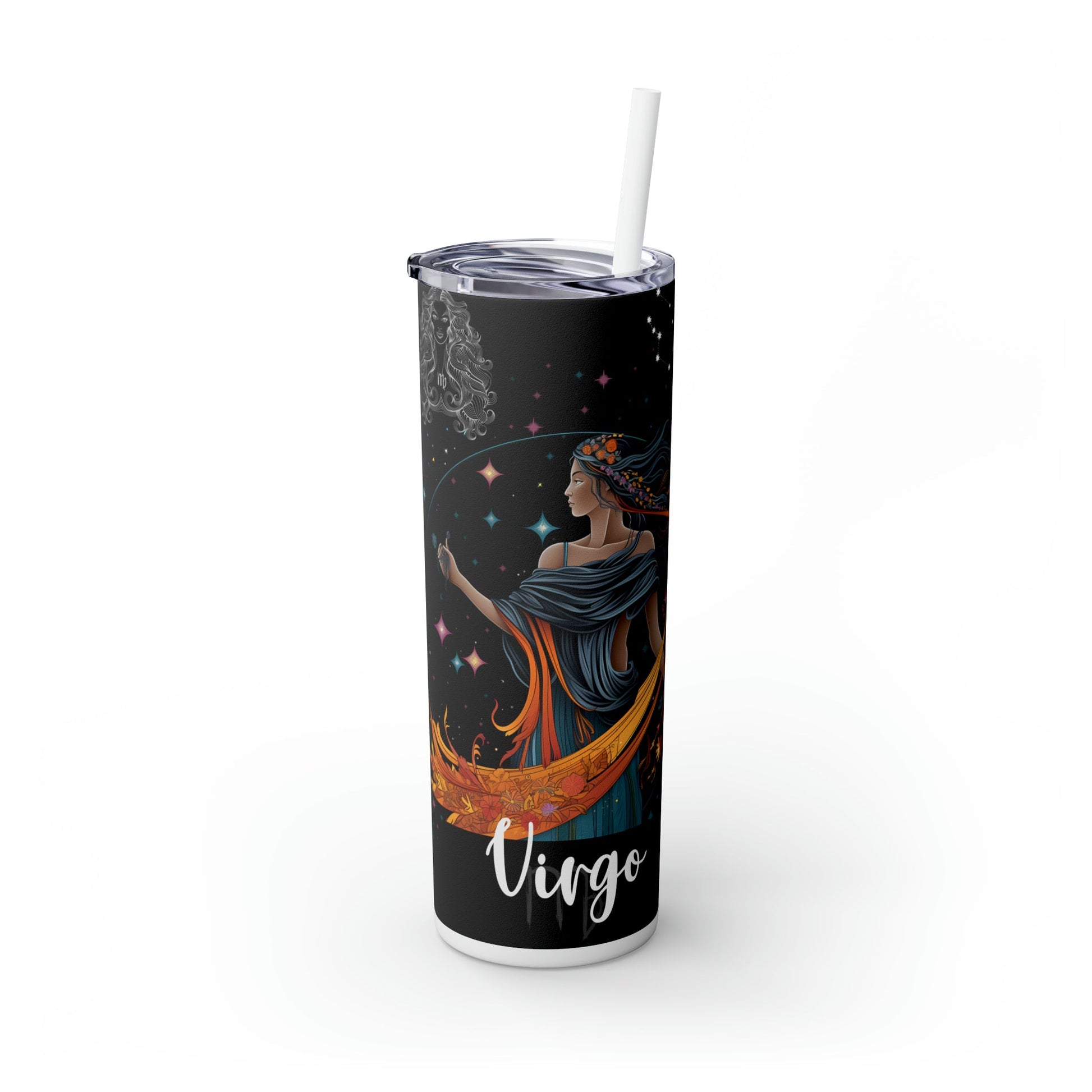 Virgo Nutrition Facts Skinny Tumbler with Straw, 20oz - Moon & Starr Handcrafted Jewelry && More!