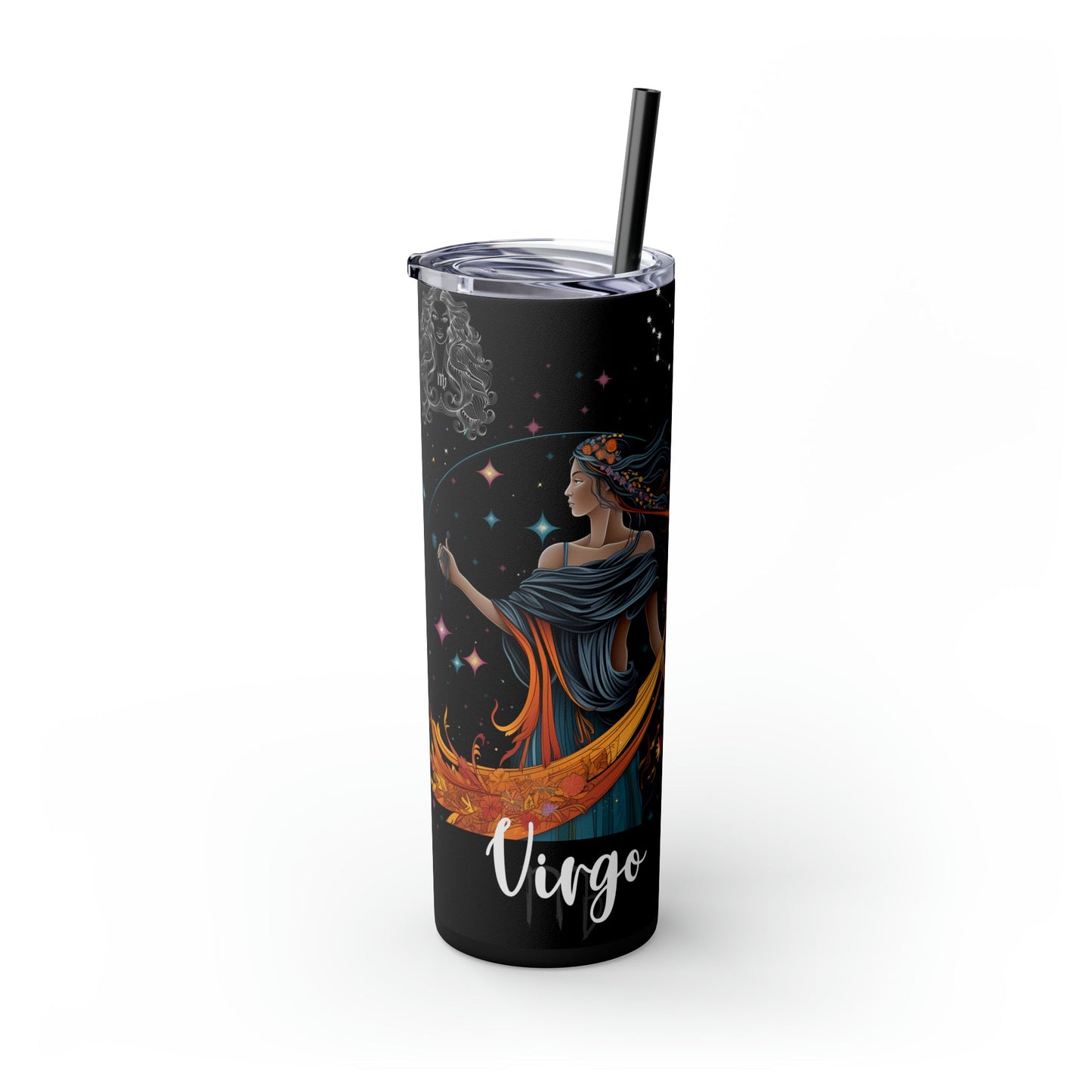 Virgo Nutrition Facts Skinny Tumbler with Straw, 20oz - Moon & Starr Handcrafted Jewelry && More!