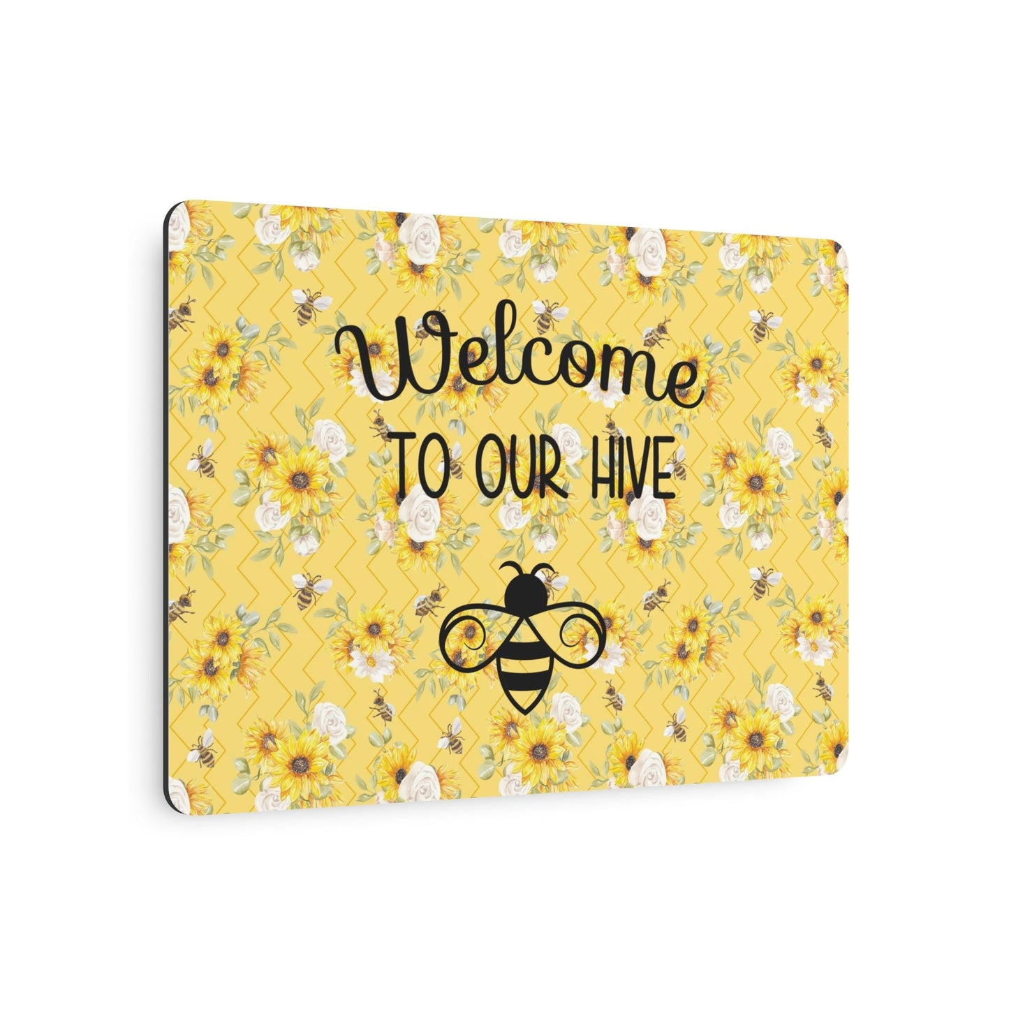 "Welcome to our hive" Honey Bee Metal Art Sign - Moon & Starr Handcrafted Jewelry && More!