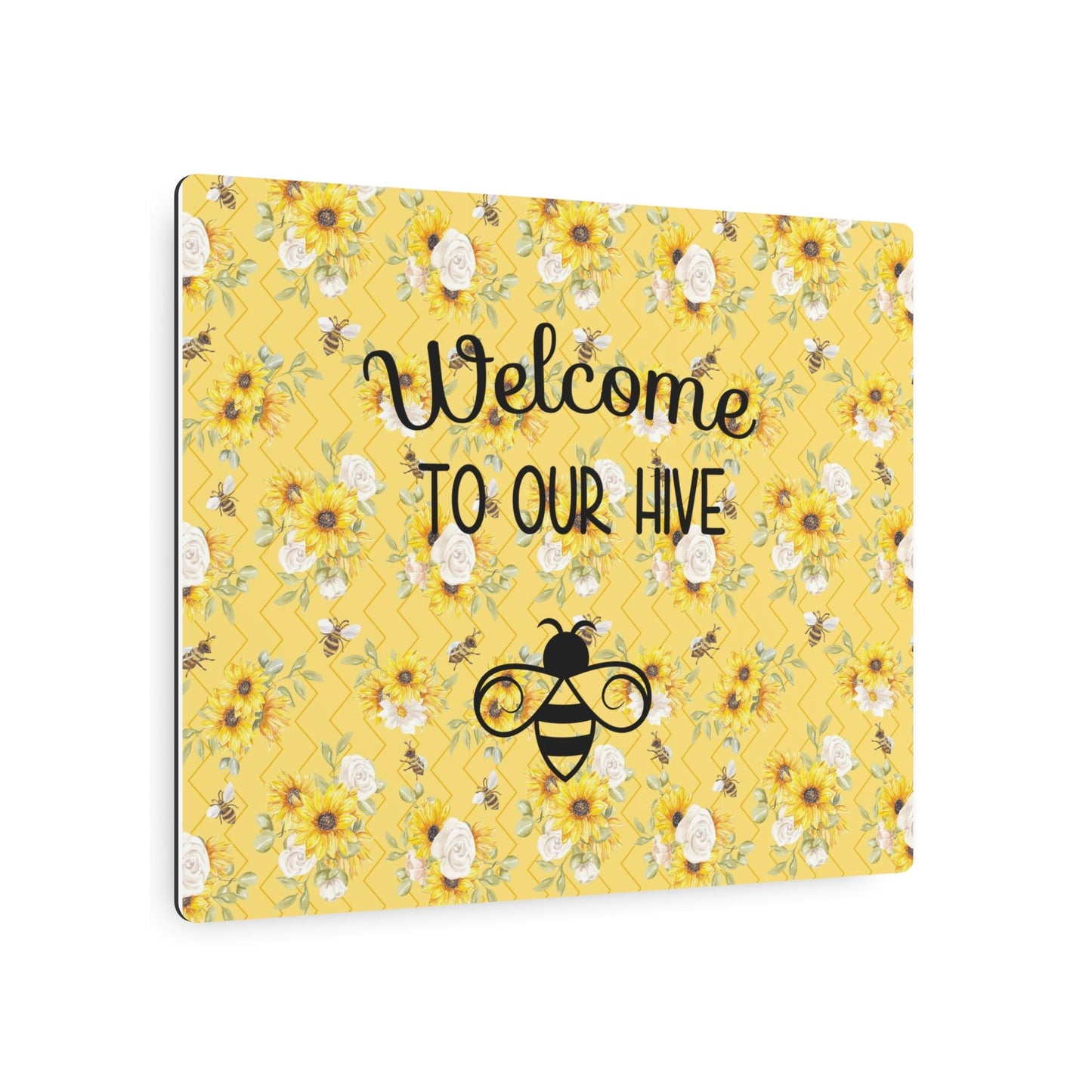 "Welcome to our hive" Honey Bee Metal Art Sign - Moon & Starr Handcrafted Jewelry && More!