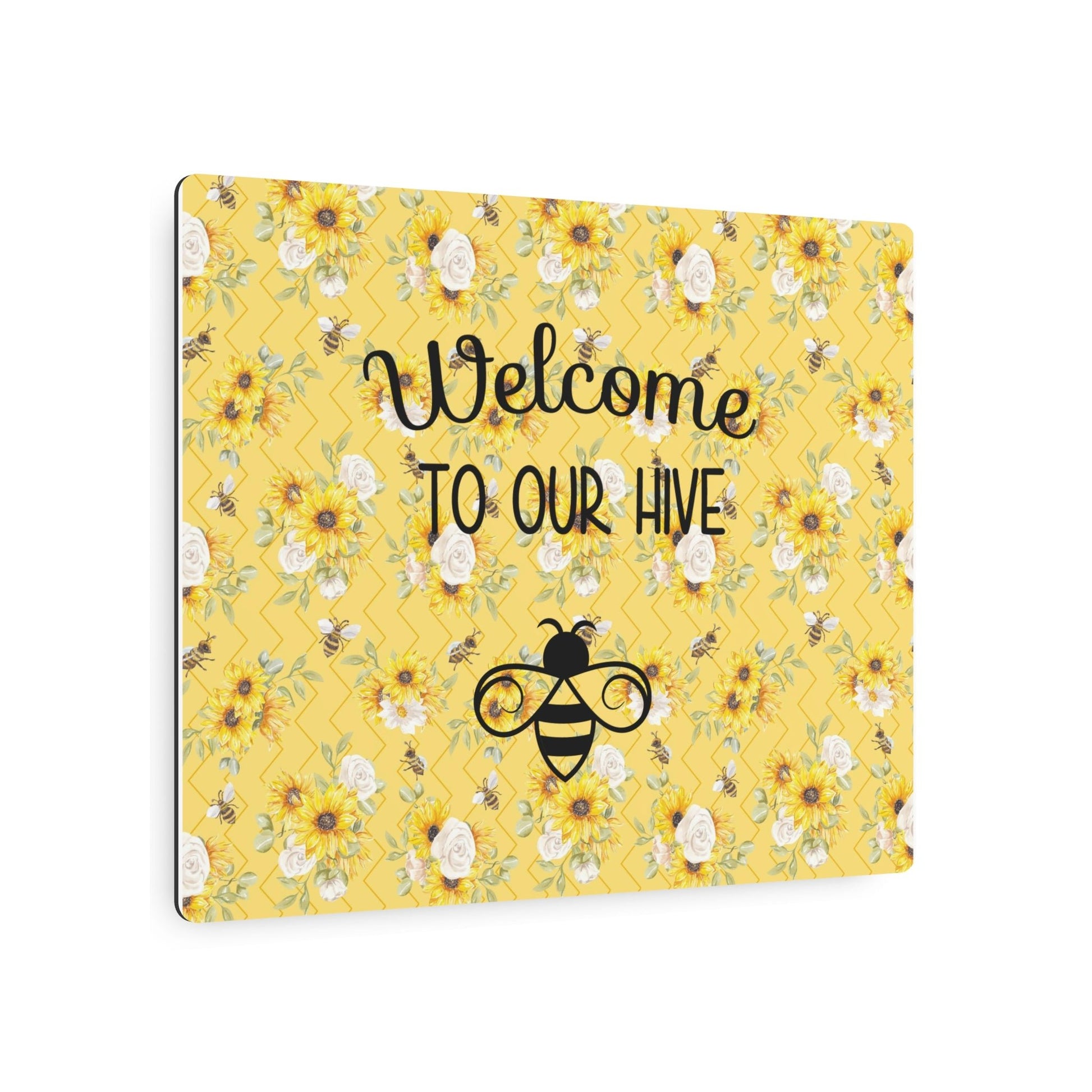 "Welcome to our hive" Honey Bee Metal Art Sign - Moon & Starr Handcrafted Jewelry && More!