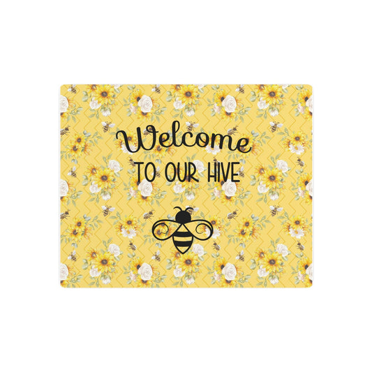 "Welcome to our hive" Honey Bee Metal Art Sign - Moon & Starr Handcrafted Jewelry && More!