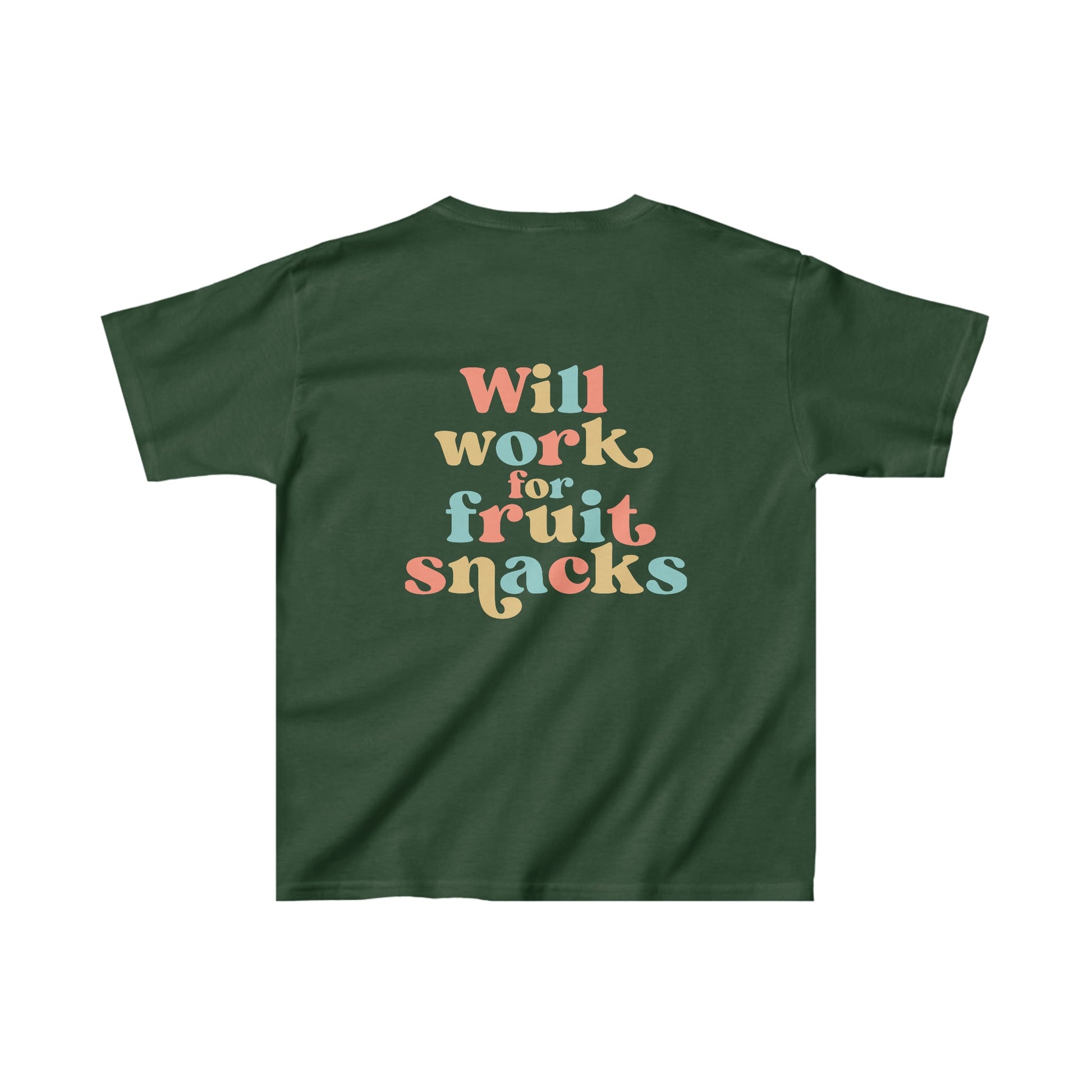 "Will Work For Fruit Snacks" Kids Heavy Cotton™ Tee - Moon & Starr Handcrafted Jewelry && More!