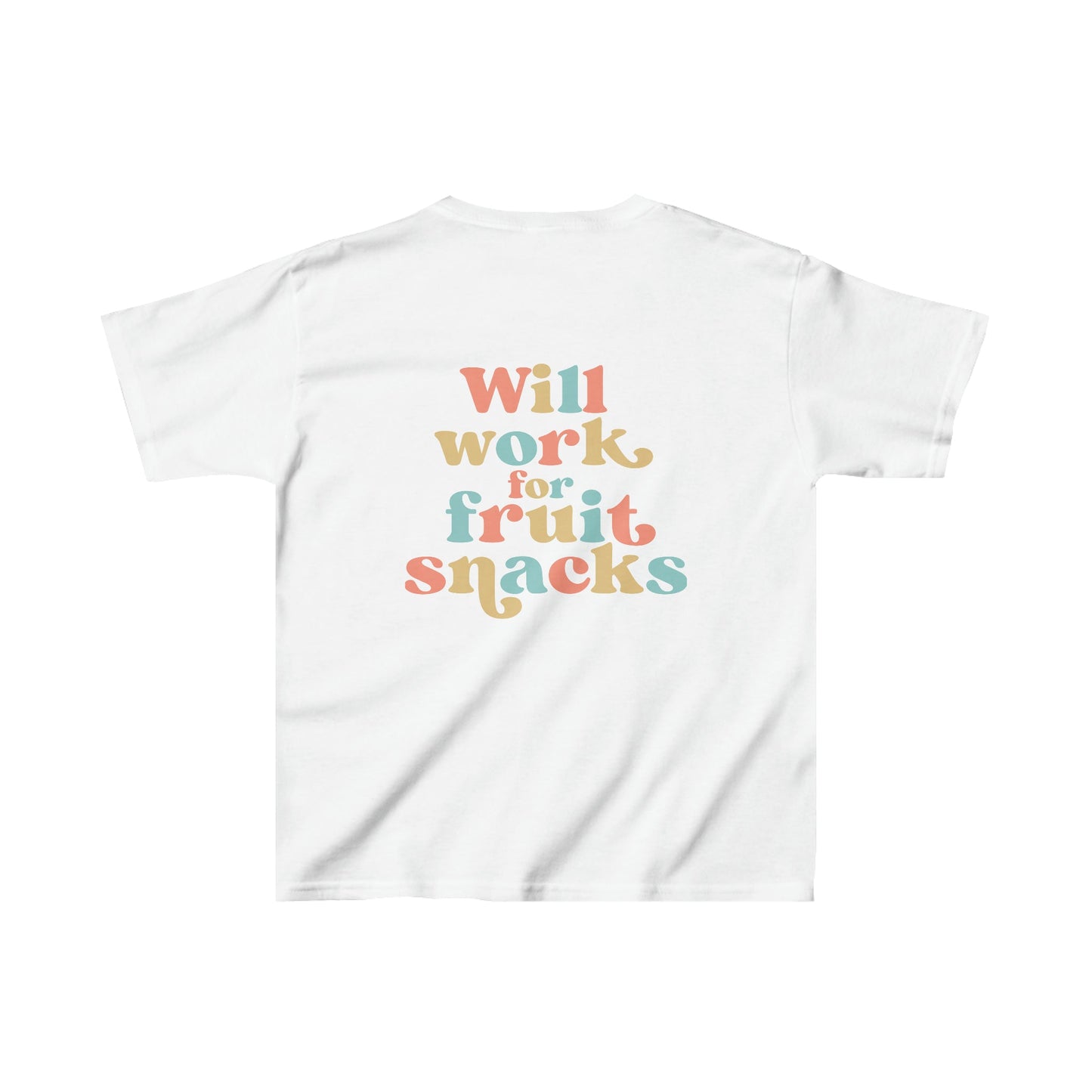 "Will Work For Fruit Snacks" Kids Heavy Cotton™ Tee - Moon & Starr Handcrafted Jewelry && More!