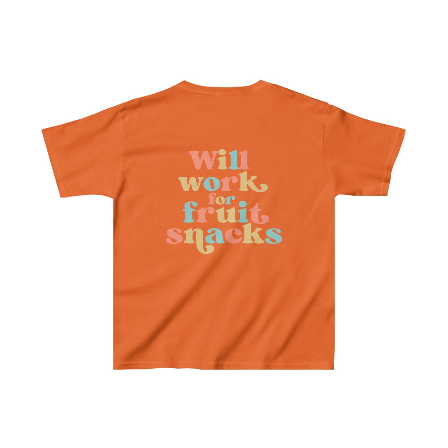 "Will Work For Fruit Snacks" Kids Heavy Cotton™ Tee - Moon & Starr Handcrafted Jewelry && More!