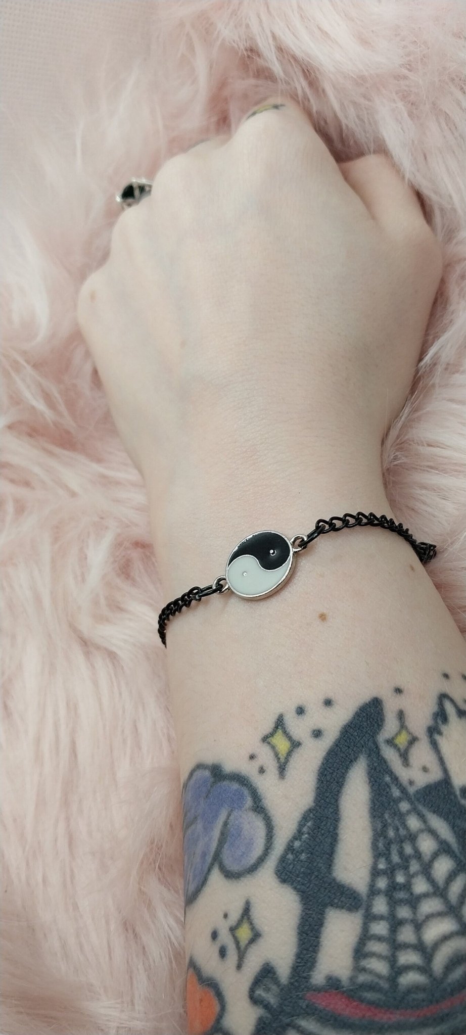 Yin Yang Chain Charm Bracelet, Gifts for Her, Bracelets and Chains for Women, Good Luck Charm Bracelets, Unique and Handmade - Moon & Starr Handcrafted Jewelry && More!