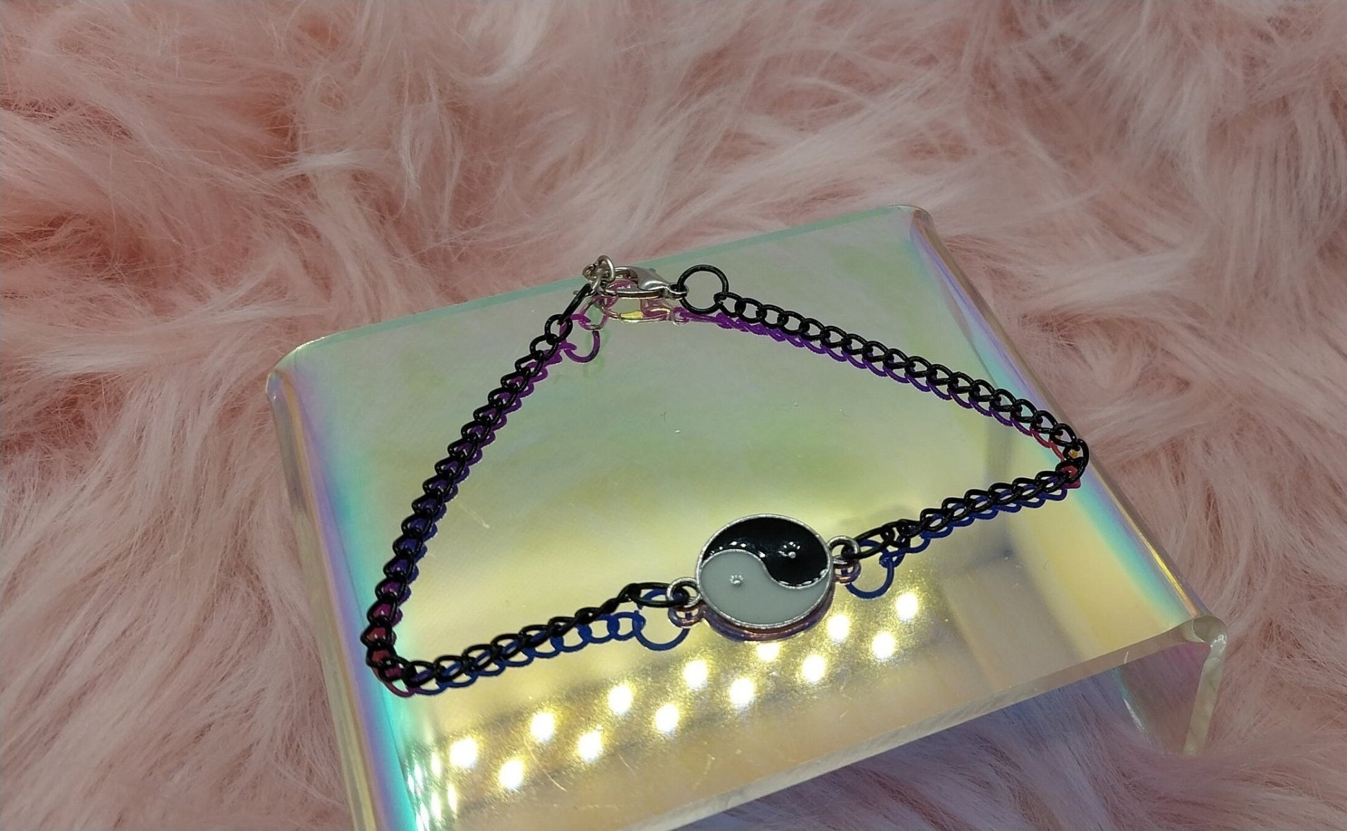 Yin Yang Chain Charm Bracelet, Gifts for Her, Bracelets and Chains for Women, Good Luck Charm Bracelets, Unique and Handmade - Moon & Starr Handcrafted Jewelry && More!